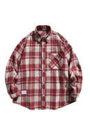 Spring Autumn Plaid Shirt For Men Clothing Casual
