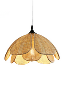Wicker Petal Pendant Lights Fixtures Home Indoor Decor