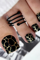 Toenails Leopard Fake Toenails Full Cover Women Summer Wearable European Square Head Fake Toe Nails