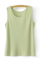 Tank Top For Women Summer Waffle Solid Color Sleeveless Tee Oversized Curve Clothes