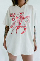 Cowgirl Tees Summer Short Sleeve Thick Cotton Oversized White Shirts High Quality Feminist T Shirts