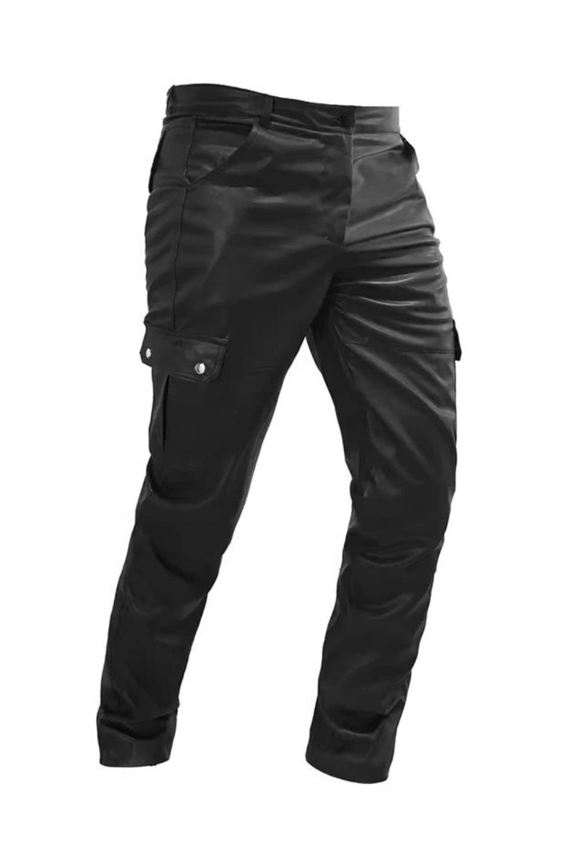 Men Leather Chaps Motorcycle Faux Leather Pants for Men