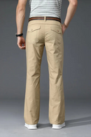 Summer Thin Men Flared Pants Men  Classic Flare Straight Trousers White Black