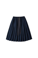 Women Drawstring  Pleated Batavia Midi Skirt