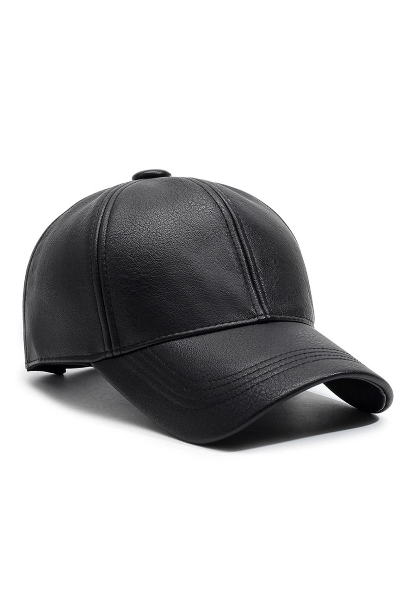 Leather Hat Baseball Cap Outdoor Sunshade Face Caps For Men Street Trucker Hats