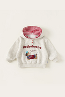 Spring Autumn Children Hoodies 1-10Y Girls Plaid Hooded Sweatshirts Tops Toddler Outerwear Kids Clothing