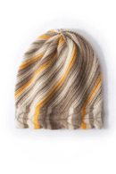 Premium Cashmere Colored Stripes Beanies Women Knitted Hat Soft Warm Winter Cable Skull Watch Cap Hair Bonnet Men