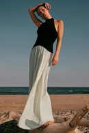 Spliced Pleated Elegant Slimming Dress For Women Arrival Autumn Floor