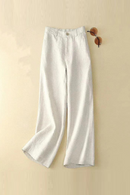 Linen Pants Summer Thin Casual Long Pants Women Loose Cotton and Linen Straight Trousers