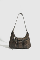 Retro Belt Design Shoulder Bags for Women Small Vintage Female Underarm Handbags