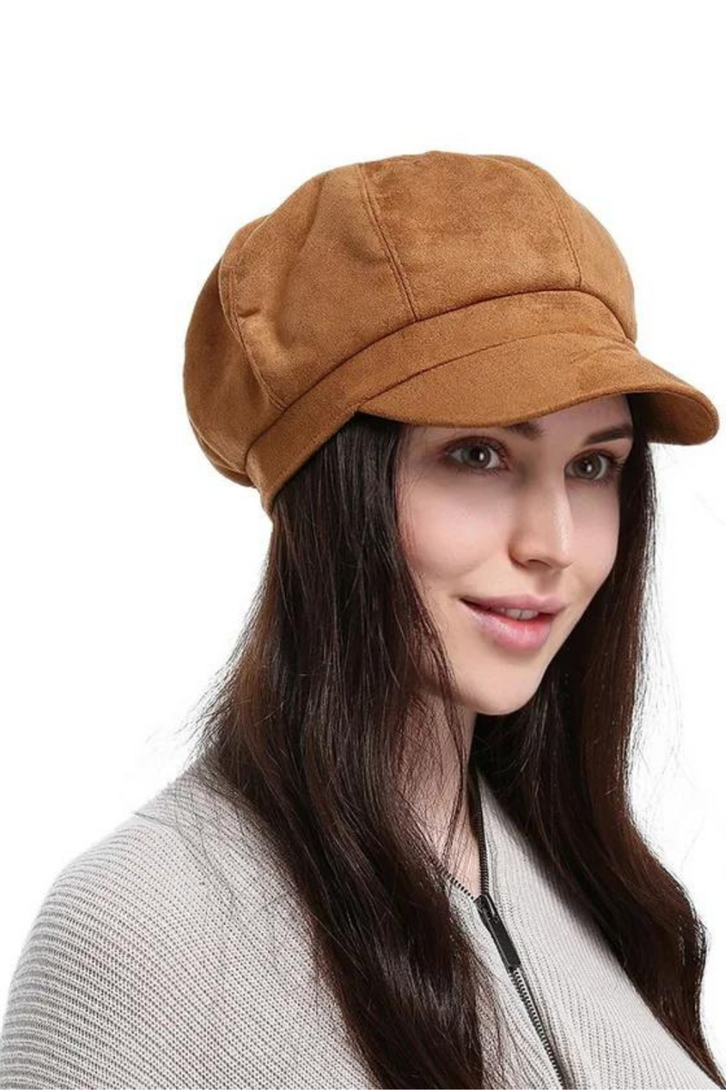 Ladies Peaked Beret Cap Octagonal Autumn Driving Hat Winter Stylish Artist Painter Newsboy Cap