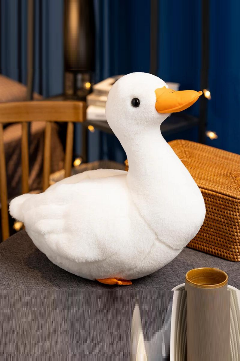 25/42CM Simulation White Duck Plush Toys Lovely Duck Dolls Stuffed Soft Animal Pillow for Christmas Birthday Gift