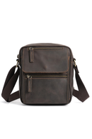 Men's Crossbody Bag Large Capacity Multi Leather Single Shoulder Crossbody Bag Commuter Retro Travel Bag
