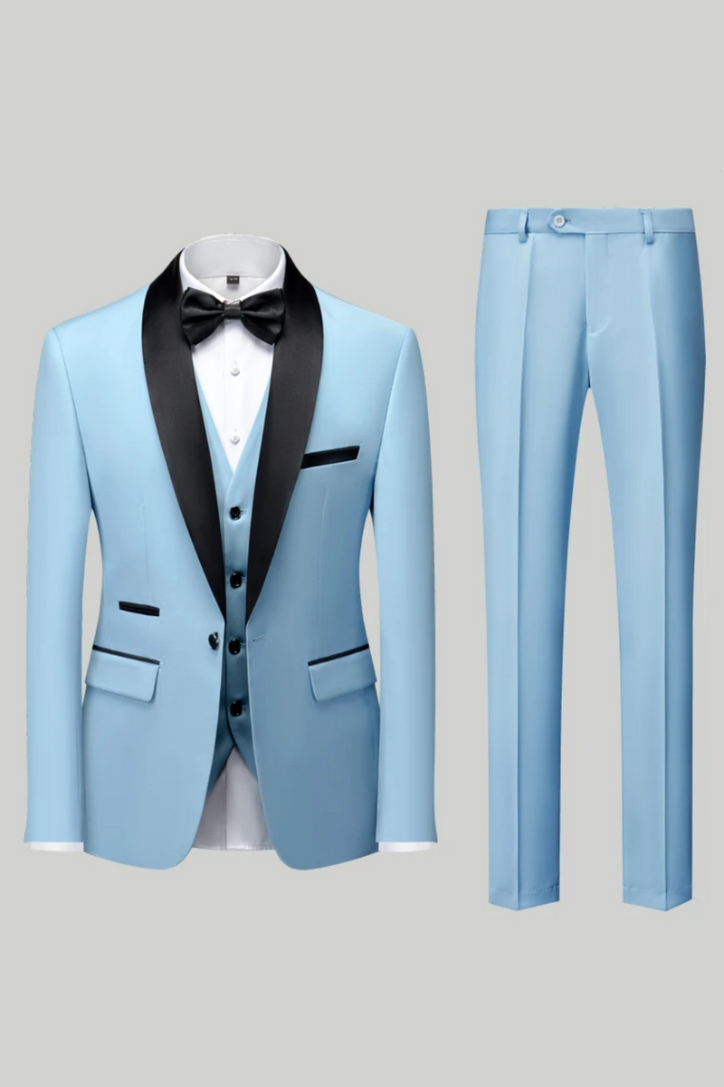 Men Casual Business Suit Boutique Blazer Vest Pants Groom Wedding Dress Party Suit