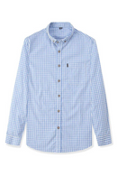 Men‘s Plaid Cotton Casual Shirts Slim Fit Long Sleeve Button Down Work Business Men Dress Shirt