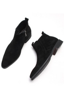 Boots Men Winter Shoe Genuine Ankle Formal Dress Man Boot Side Zipper Italy Chelsea Boots Men