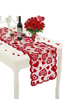 Valentines Day Decor Home Romantic Decorations Heart Shaped Table Runner