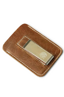 Genuine Leather Money Clip Wallet Card Holder Metal Men Slim Bills Cash Clips Clamp