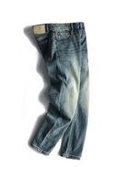 Autumn Retro Jeans Men's Simple Elastic Slim Straight Pants