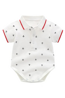 Infant Romper Boys Summer Cotton Daily Wear Romper Cute Toddler Short Sleeve Jumpsuits