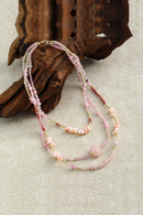 Bohemian Elegant Women's Jewelry Turquoise Natural Stone Glass Hematite Beaded Necklace