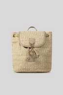 Casual Straw Backpacks for Women Weave Travel Flap Backapck for Girls Summer Beach Bag