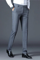 Pants Men Straight Smart Casual Dress Pants Mens Elastic Formal Suit Trousers