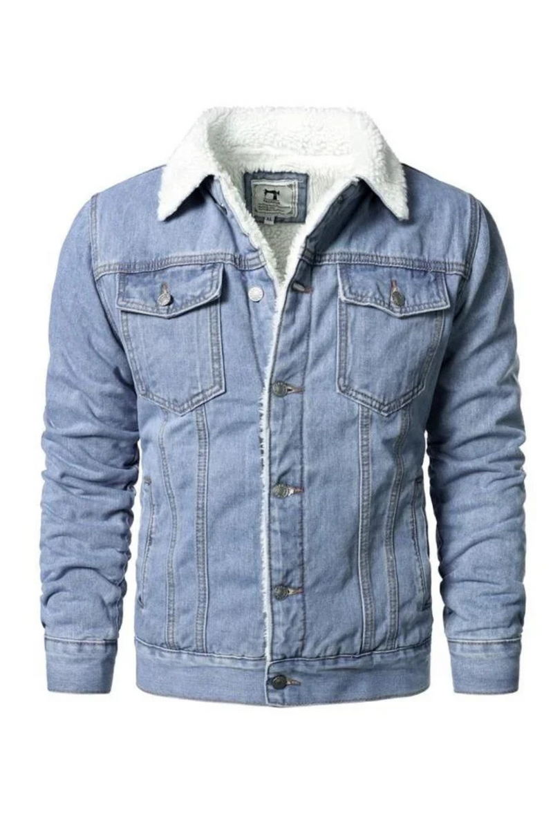 Men Denim Jackets Slim Casual Denim Coats Thicker Winter Jean Jackets Warm Coats