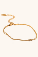 Minimally Knotted Chain Double-layer Couple Bracelet For Women Stainless Steel Jewelry