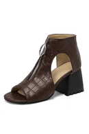 Women Sandals Elegant Rome Ladies Comfortable Zip Peep Toe Shoes