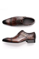 Luxury Men Wedding Dress Handmade Shoes Genuine Leather Lace-up Latest Design Casual Shoes