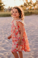 Girls Bohemia Dress Toddler Baby Linen Floral Dresses With Tassel