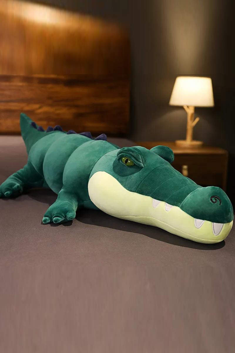 180cm Stuffed Animal Real Life Alligator Plush Toy Simulation Crocodile Dolls Kawaii Ceative Pillow for Xmas Gifts