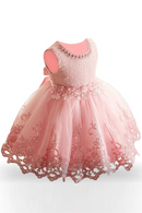 Embroidery Baby Girls Sequin Tutu Dress Toddler Kids Birthday Party Princess Ball Gown Luxury Dress Baby Girls Baptism Costumes