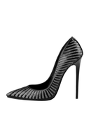 Women Pointed Toe High Heels Slip on Stiletto Pumps Dress Classic Stripes
