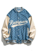 Jacket Vintage Men Plaid Blue Black Women's Bomber Jackets Baseball Oversize American Streetwear Outerwear University
