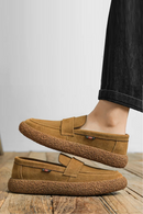 Summer British Men Loafers Sneakers Thick Sole Slip On Men Casual Footwear