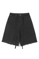 Denim Shorts Men Streetwear Shorts Black Denim Shorts