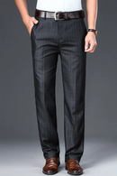 Men Pants Business Casual Pleated Trousers Straight Stretch Wrinkle Free Trousers Male Clothes