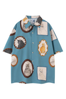 Short Sleeve Shirts Men Summer Retro Lapel Single Breasted Half-Sleeve Shirts Men