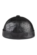 Retro Real Leather Hat Cap Brimless Hat Warm Round Male Caps Winter And Autumn Luxury Hats