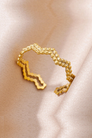 Stainless Steel Rings For Women Double Waves Ring  Party Finger Jewelry Gift