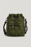 Casual Nylon Padded Women Shoulder Bags Quilted Drawstring Crossbody Bag Vintage Bucket Bag Small Tote Female Purses Winter