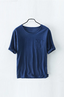 Summer Men T Shirts Short Sleeve Round Collar Breathable Linen Tops Tees Causal