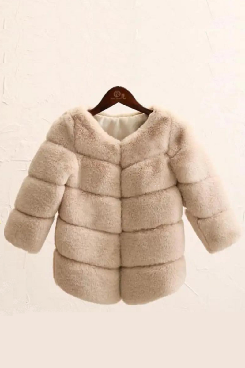 Baby unisex Imitation Fur Spliced Outerwear Winter Thicker Warm Jacket Modis Kids Clothes Overcoat