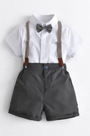 Summer Formal Children's Dress Suit Flower Boy Wedding Party Performance Costume Kids Blazer Vest Pants Clothes Set
