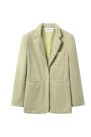 Chic Women Blazer Solid Single Breasted Thick Blazer Office Lady Blazers