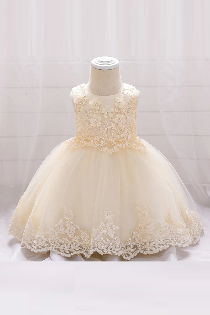 Christmas Pink Lace Baptism Baby Girl Dresses Party Wedding Evening Birthday Kids Prom Princess Toddler Clothes