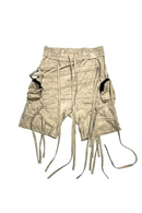 Cotton Asymmetric Strap Shorts Men Stereoscopic Cut Casual Shorts