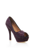 Crystal Bridal Wedding shoes Women High heels Pumps woman real leather Platform shoes